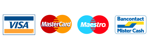 Bancontact - Maestro - Visa - Mastercard